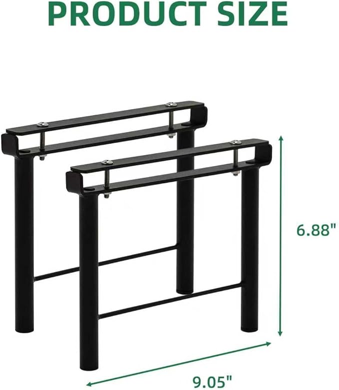 OUTEROOM 2PC Extra leg extensions, Replacement Parts for Metal Plant Stand (Short Leg Replacement Part Ebony)