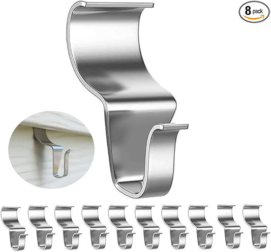Vinyl Siding Hooks, 10 Pcs New Heavy Duty Stainless Steel Siding Hooks No Hole Vinyl Siding Clips, Multifunctional Outdoor Hook Hangers for Hanging Doorplates Wreaths and Holiday Decorations