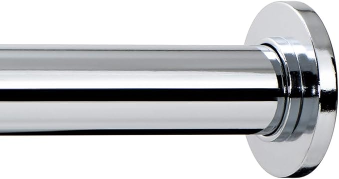 Ivilon Tension Curtain Rod - Spring Tension Rod for Windows or Shower, 24 to 36 Inch. Chrome