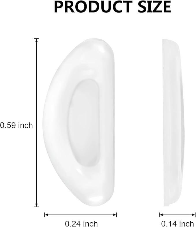 20 Pairs Eyeglass Nose Pads Stick On Silicone Anti-Slip for Glasses Sunglasses Thin Nose Pads Eyeglasses, Adhesive Nose Pad for Eyeglass, Anti Slip Eyeglass Nose Pads (10Clear+10Black)