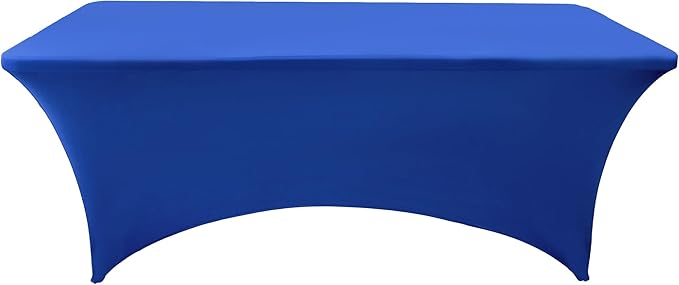 ZarzaaSik 2-Pack 4ft Spandex Table Covers for Rectangular Folding Tables - Wrinkle Resistant Stretch Tight Table Cloths - Ultimate Fitted Table Protector for Parties, Banquet, and Wedding