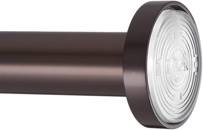 Ivilon Shower Tension Curtain Rod - Adjustable Tension Rod for Shower Curtains, Bathroom, or Windows, Easy to Install, No Drilling Required, Rustproof, Adjustable 36 to 54 Inch Oil Rubbed Bronze ORB
