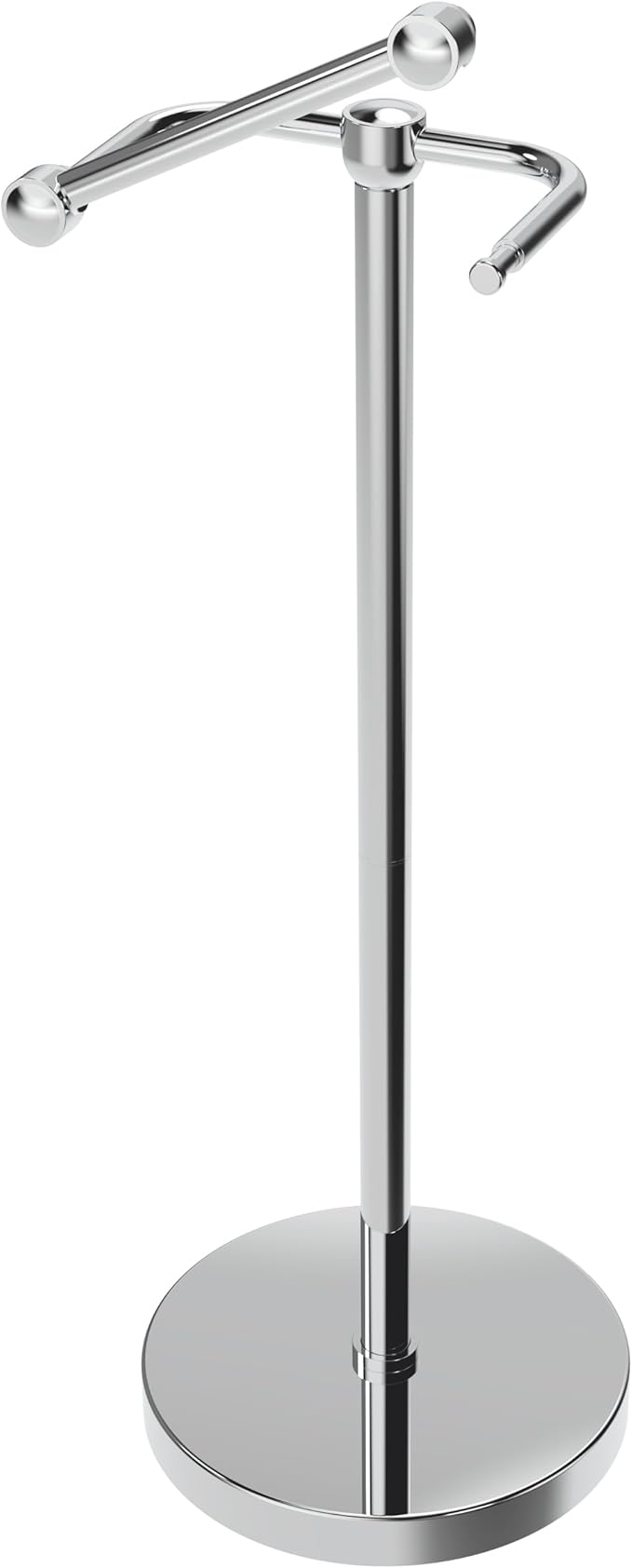 Toilet Paper Holder Stand, Post Pivoting Design Free Standing Toilet Paper Holder, SUS304 Stainless Steel Toilet Paper Roll Holder, Heavy Stable Base (Chrome)