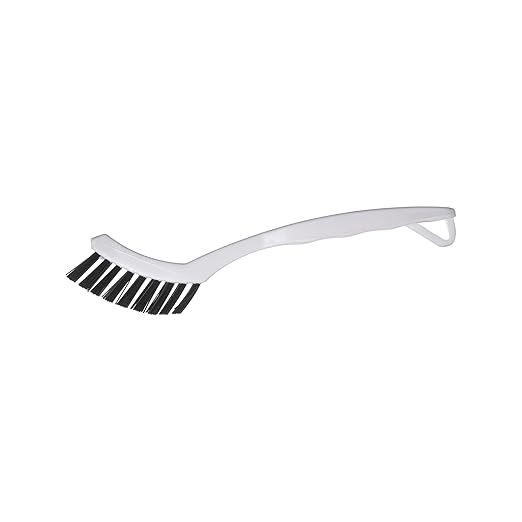 SPARTA Flo-Pac Grout Brush Detail Crevice Brush, Firm Chemical-Resistant Nylon Bristles with Angled Ergonomic Handle, Hanging Holes for Tile, Grout, Corners, Boxes, 8 Inches, White (Pack of 24)