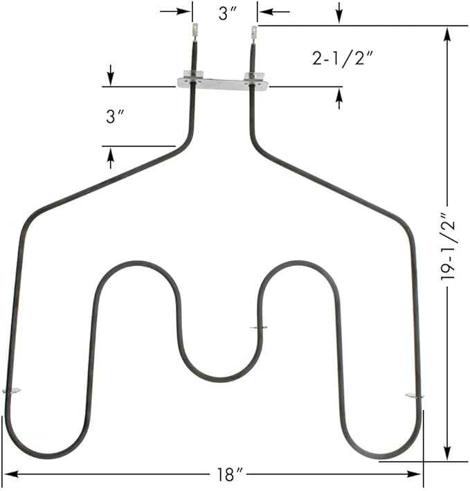 PRYSM WB44T10011 Oven Bake Element Replacement - Compatible with General Electric, Hotpoint, RCA Ranges replaces WB44T10011, WB44T10059, 820921, AH249286, EA249286, PS249286