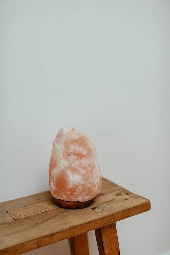 Salacia Himalayan Color Changing Salt Lamp, Night Light Lamp, Crystal Pink Large USB Salt Rock Lamp for Home Decor, USB Himalayan Salt Lamps with Wooden Base, Salt Lamp