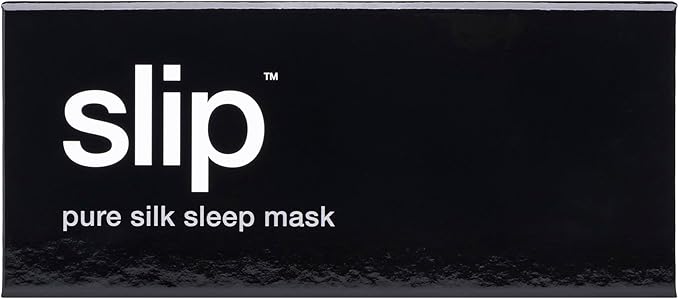 slip Pure Silk Sleep Mask - 100% Mulberry Silk, Ultra Soft & Comfortable, Blocks Light for Restful Sleep| Adjustable Strap for Perfect Fit, Gentle on Skin & Hair (Black - 1 Count Pack of 1)