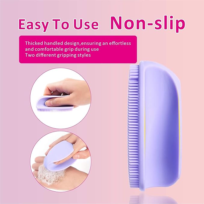 Silicone Face Scrubber,2 Pack Face Scrubber for Women Men, Facial Cleansing Brush Face Exfoliator Scrubber Brushes for Facial Cleansing Exfoliating Blackhead Remover Acne Pore Face Massaging