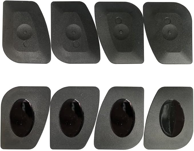Pan Scrapers Dish Scraper Tool Set, 8Pack Cast iron Cleaner Scraper Multifunctional Scraper Polycarbonate Plastic Pan Pot Scraper, Iron Skillet Scraper Scrubber for Cleaning Grease, Kitchen (Black)