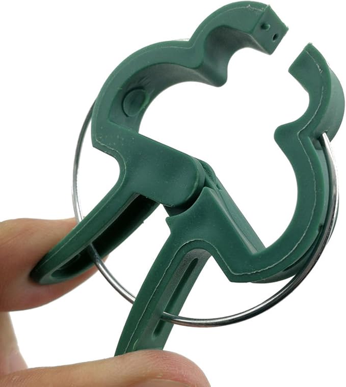 URANT 60 Garden Plant Clips,Plant Support Clips Hold Plant Stems, for Multi-Purpose Plants Rattan Clip Rose, Sturdy Cucumber Orchid Clip Plant Support Adjustable Clip Green (Large 60Pcs), DHYWJ-01