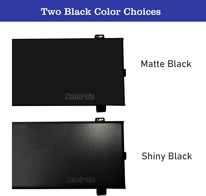 Neodrain 36 in Matte Black Linear Shower Drain with 2-in-1 Flat & Tile Insert Cover, 304 Stainless Steel Rectangle Shower Floor Drain, Bathroom Shower Drain