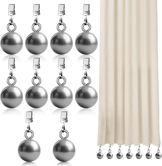 10 Pack Outdoor Curtain Weights, 6.3 oz Heavy Duty Curtain Weights Tablecloth Flag Weights Clips for Wind Pergola Patio Gazebo Cabana Outdoor Drapery