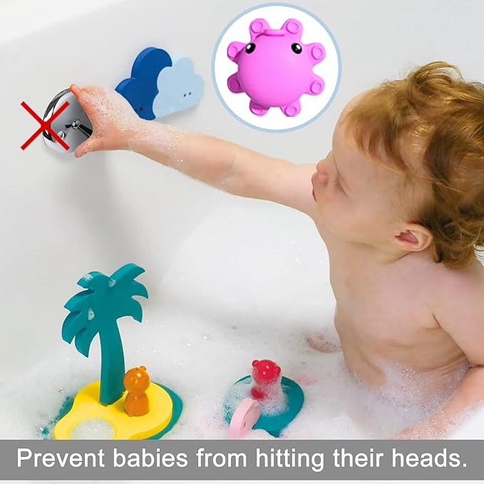 Bathtub Overflow Drain Cover - Tub Overflow Drain Cover, Soak Bath, Spa Accessories - Adds Inches of Water for Deeper Bath (Silicone, Hot Pink)