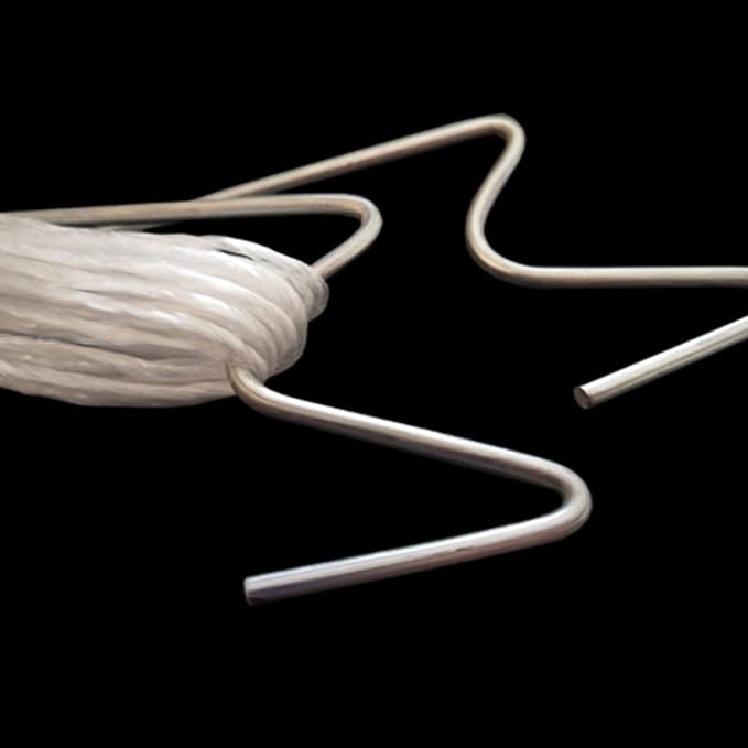 UCSAJI 10 PCS Tomato Support Hooks 10m Twine Vegetable Support Clips String Rope Plant Trellis for Climbing Plants Hooks to Prevent Tomatoes from Pinching or Falling Off (White)