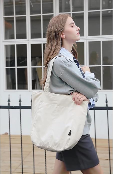 Barsine Tote Bag for Women Unisex Lightweight Nylon Totes Purses and Handbags Large Casual Shoulder Hobo for Travel Gym