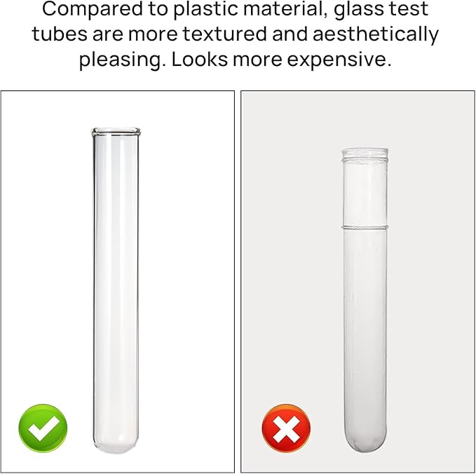 Mini Vase Magnets for Fridge,2PCS 3D Magnetic Wooden Wall Vase Holders with Test Tube, Magnetic Attachment Hard no Falling, Modern Home，for Kitchen, Refrigerator, Bedroom, Storage, Office Decorations