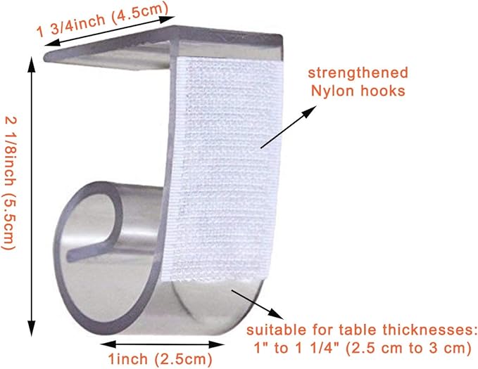 NAVADEAL Table Skirting Clips Tablecloth Clips for Table 1" - 1 1/4" with Hook and Loop | Pack of 50 | Great for Wedding Home Meeting Party Picnic Patio Banquet Indoor Outdoor Events