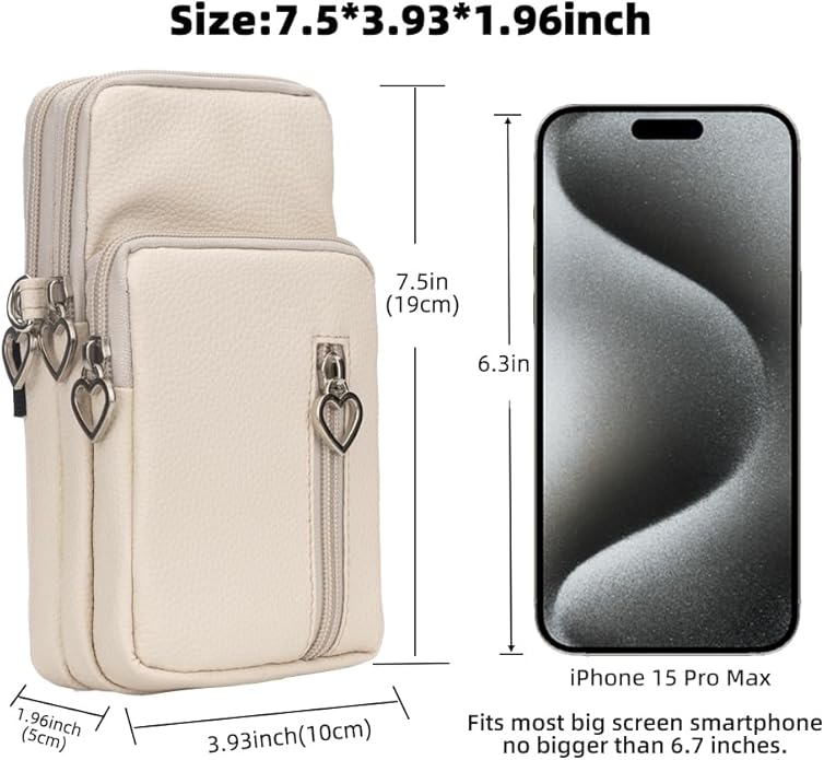 JANKS Small Crossbody Bag for Women - Mini Phone Purses with Crossbody Strap and Wallet - Nylon Arm Bag