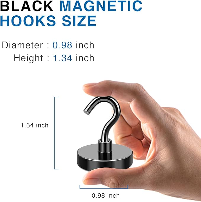 LOVIMAG Cruise Door Magnets, 85LBS Cruise Magnets with Epoxy Coating for Hanging, Strong Magnet Heavy Duty for Kitchen Must Haves, Magnetic Hooks for Cruise Cabins, Ceiling, Refrigerator etc -6 Pcs