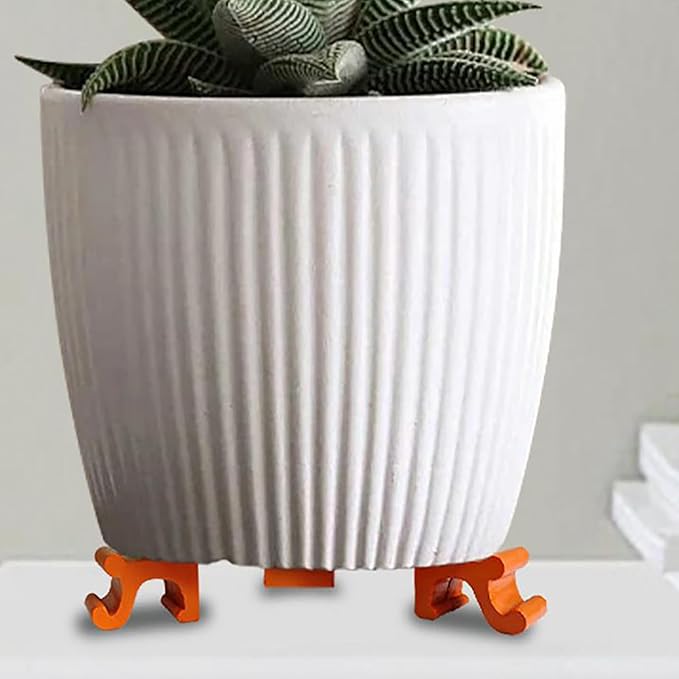 HKOYTIUP 6pcs Plant Risers Resin Pot Feet for Outdoor Planters 1.18 Inch Tall Frost Proof Plant Elevators for Pots for Outdoor Garden Lawn
