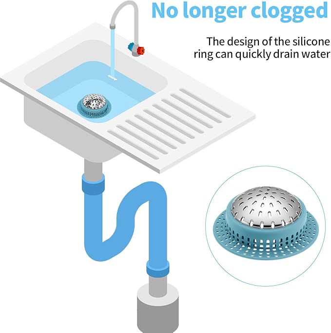 Aluvor Shower Drain Hair Catcher, Shower Drain Cover, Bathtub Drain Hair Catcher for Pop-Up & Regular Drains