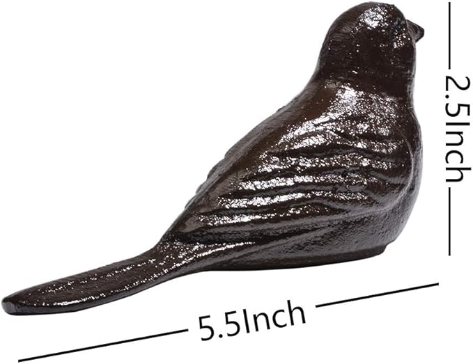 Door Stopper Wedge, Heavy Duty Cast Iron Decorative Bird Door Stops, Rustic Doorstop,Vintage Animal Statue (Bird)
