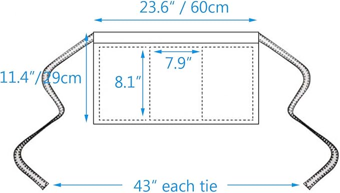 BOHARERS 10 Pack Black Waitress Aprons Server Apron with 3 Pockets Men Women Short Waterproof Apron Kitchen, Restaurant