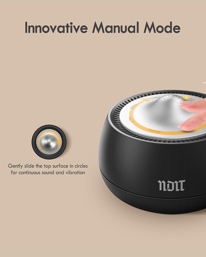 Portable Electronic Tibetan Singing Bowl, 8 Healing Frequencies (396-963Hz), Auto/Manual Mode, Vibration & Timer - USB-C Rechargeable Meditation Device for Yoga, Relaxation, Reiki, Best Gift Choice