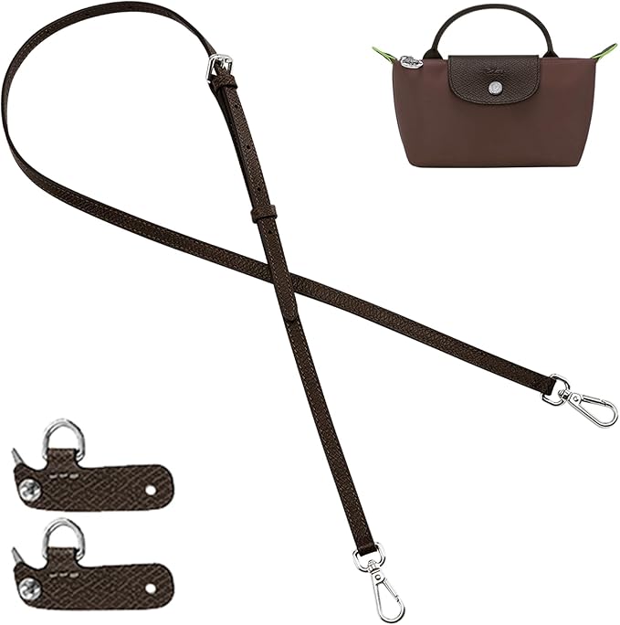 Jiesinlov Leather Bag Shoulder Strap Replacement Crossbody Adjustable Conversion Kit Fit for Mini Pouch
