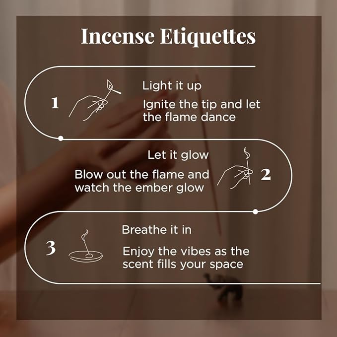 Folkulture Incense Sticks with Holder | Set of 6 (120) Winter Insence-Sticks with 45 Min Burn Time | Cedarwood, Amber Incenses | Organic, Non Toxic Fall Scents | Inscent-Stick or Winter Essentials