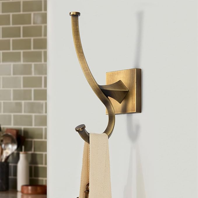 TUNNY 2 Pack Vintage Coat Hooks - Copper Brushed Wall Hooks Towel Hooks Towel Robe Hooks, for Entry Shoe Cabinet, Wardrobe, Bathroom, Bedroom Furniture Hardware