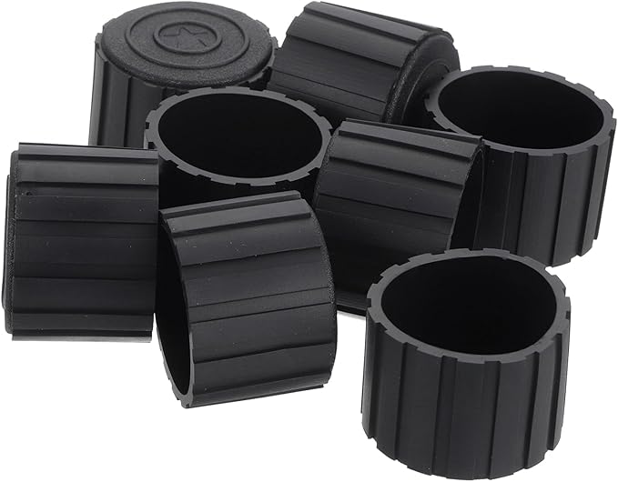 uxcell 8Pcs Chair Leg Tips Caps, 1-1/2" PVC Non-Slip Feet End Caps Cover, Round Chair Leg Floor Protectors for Furniture, Black