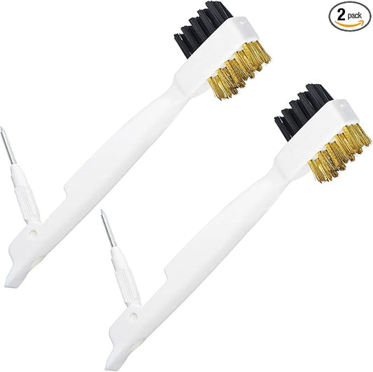 Ymapinc 2-Pack Gas Stove Top Cleaner - Gas Stove Kitchen Cleaning Scrub Brush with Cooktop Scraper, Household Cleaning Tools & Scrubber for Range Hood Grease Grime