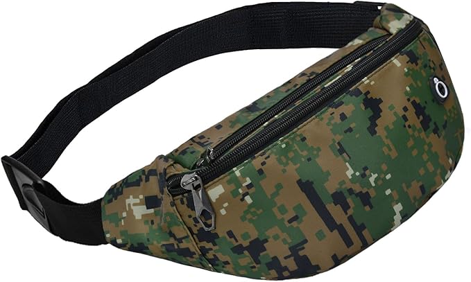 Fanny Packs for Men and Women, Waterproof Sports Waist Pack Bag for Travel Hiking Running Hands-free