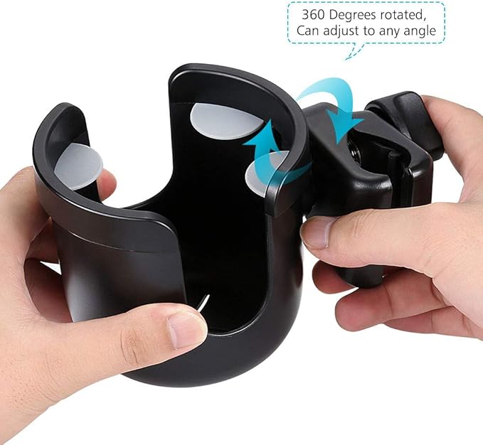 Accmor Stroller Cup Holder, Universal Cup Holder for Uppababy Nuna Doona Strollers, Bottle Drinks Holder for Wheelchair, Walker, Bike, Scooter