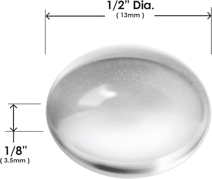 Slipstick Premium Cabinet Door Bumpers 1/2” Round Clear Adhesive Pads, Cabinet Stoppers, Rubber Bumpers for Drawers, Cupboards, Cutting Boards, Glass Tops, Picture Frames, Furniture, 20 Dampers