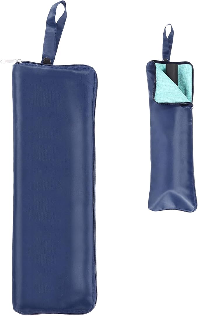 uxcell Wet Umbrellas Bag, 11 x 5 Inch Waterproof Oxford Cloth Reversible Umbrellas Sleeve Cover Portable Waterproof Case for Wet Travel Folding Umbrellas Travel Home Outdoor, Dark Blue