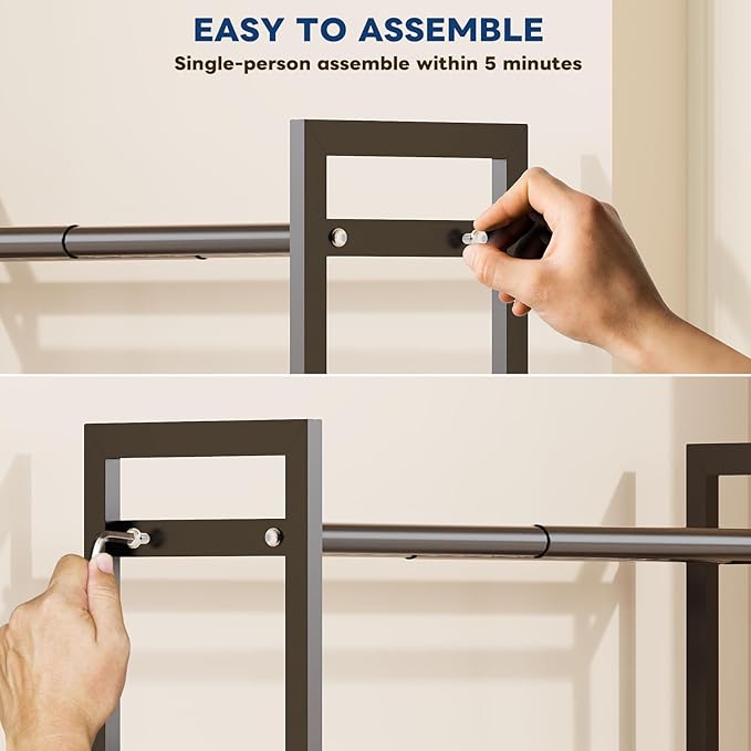 Mavivegue Expandable Shoe Rack, 5-Tier Shoe Organizer for Closet, Adjustable Shoe Rack for Front Door Entrance, Entryway