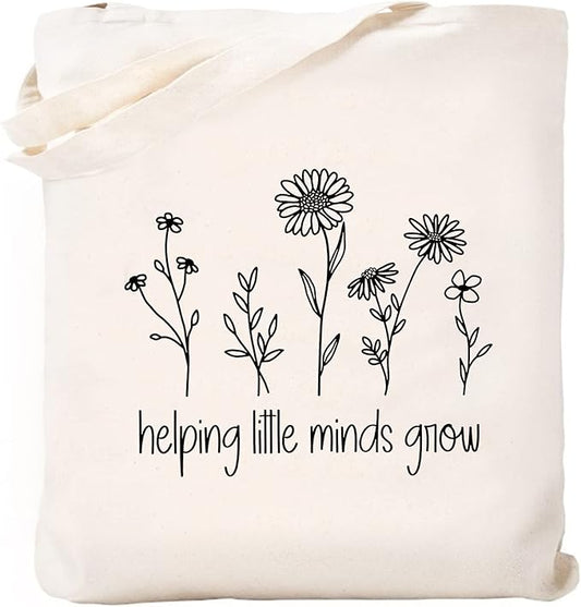 Kimoli Teacher Appreciation Gifts School Canvas Tote Bags Aesthetic Travel Beach Bag Summer Reusable Grocery Shopping Bag