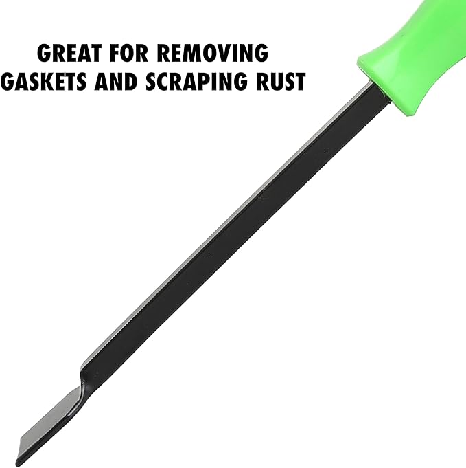 OEMTOOLS 25501 Automotive Gasket Scraper, Rust, Residue And Carbon Buildup Cleaning Blade Scraper Tool, Heat-Treated Steel, 10.5" Extended Reach Blade, Sure-Grip Handle Design