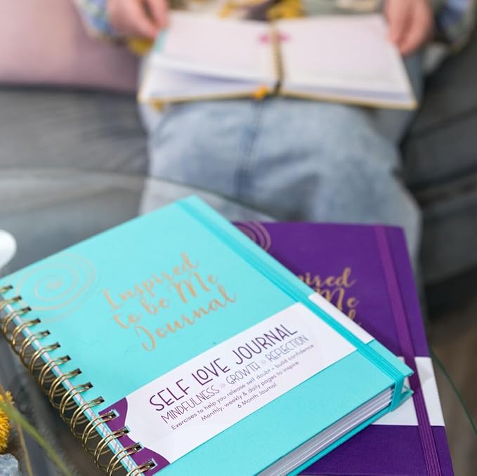 Journals for Women - Inspired to Be Me Journal - Self Care Gifts for Women - Journal Planner with Weekly Intention & Reflection Pages - Gift for Women's Personal Growth & Healing Journey