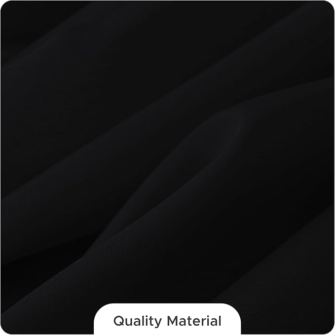 Fitable 8 Pack Rectangle Tablecloths: Stain Resistant Wrinkle Free Circle Table Clothes, Washable Reusable Polyester Table Covers for Wedding Party Birthday Banquet Reception(Black, 60x102 Inch)