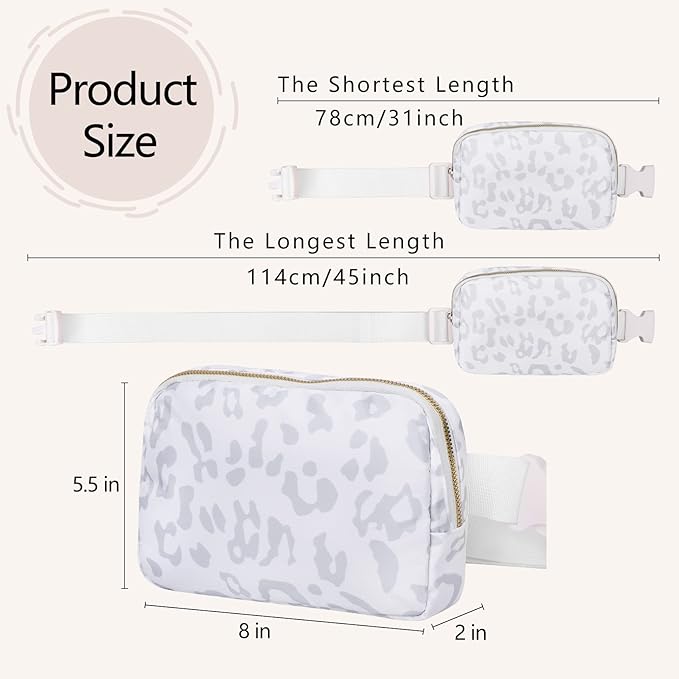 VOROLO Fanny Pack For Women And Men Crossbody Bag Belt Bag with Adjustable Strap Graduation Gifts