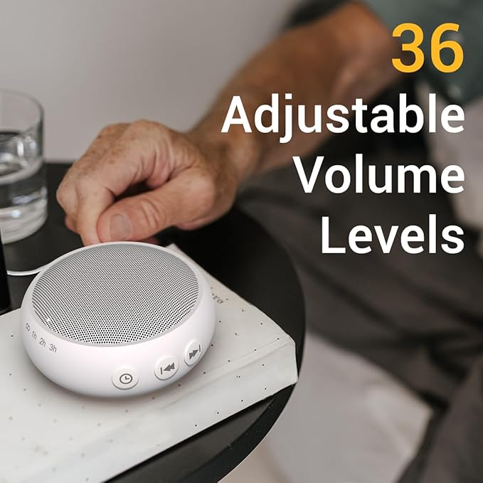 SoundMe Sound Machine with 30 Soothing Natural Sounds 36 Volume Portable Travel White Noise Machine for Sleeping Brown Noise Machine for Baby Kids Adults Noise Canceling Machine for Office Privacy