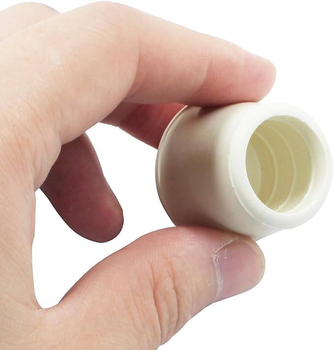 16Pcs 3/4 Inch (19mm) Chair Leg Tips Caps, Round Rubber Non-Slip Folding Chair Leg End Caps White Furniture Table Feet Caps Floor Protector Cover for Hardwood Floors
