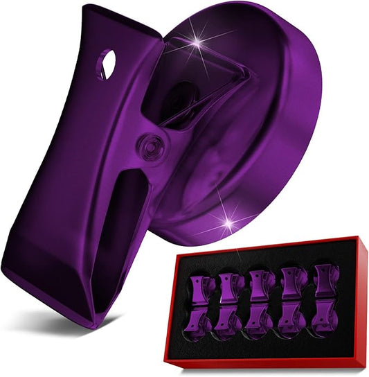 Force Magnet- Magnetic Clips Pack of 10 - Premium Quality Super Strength Magnet Clips with Anti Scratch Pads - Make Notes, Remember Appointments and Hang Keys on Metal Surfaces-Heavy Duty (Purple)