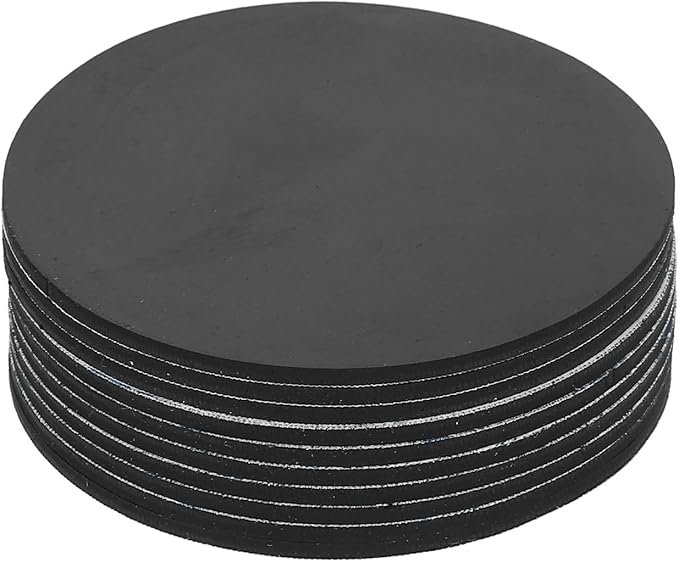 PATIKIL Non-Slip Furniture Pads 3-1/8" (80mm x 2mm), 10 Pcs Adhesive Backed Round Rubber Feet Anti-Scratch Rubber Furniture Grippers for Hardwood Floor Electronics Bed Drawers DIY