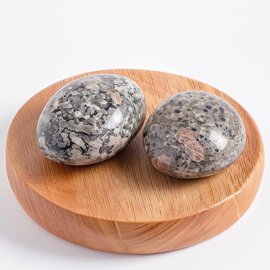 Polished Yooperlite Crystal Stones - 2 Pcs of 1.2" Worry Stone for Anxiety, Pocket Palm Stone Super Large Handpicked Natural Tumbled Gemstones for Meditation, Reiki, Chakra Healing, Home Decor