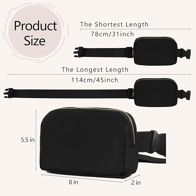 VOROLO Fanny Pack For Women And Men Crossbody Bag Belt Bag with Adjustable Strap Graduation Gifts