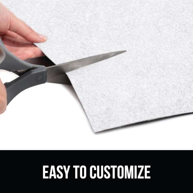 GORILLA GRIP LeakGuard Non-Adhesive Under Sink Mat for Kitchen Cabinet, 24x50, Waterproof Quick Dry Shelf Liner, Durable Absorbent Felt Mats for Bathroom Sinks, Cabinets, Dresser, Easy to Trim, White